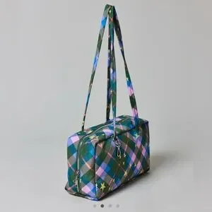 BAGGU | Bags | Nwt Baggu Nylon Bowler Bag Green Star Plaid | Poshmark